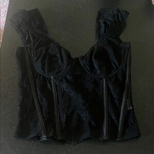 Black Lace Corset Top